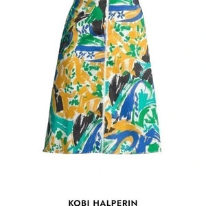 Kobi Halperin Margo Print Midi Skirt NWOT large